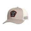 Hansen Hat Tombstone Trucker -Melin Sales Store HANSENS HAT COFFIN LOGO TRUCKER GREY WHITE