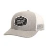 Hansen Hat Established Mesh Trucker -Melin Sales Store HANSENS HAT HANSEN SURFBOARDS PATCH HGR GRY WHT